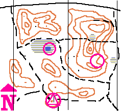 Map with controls and road